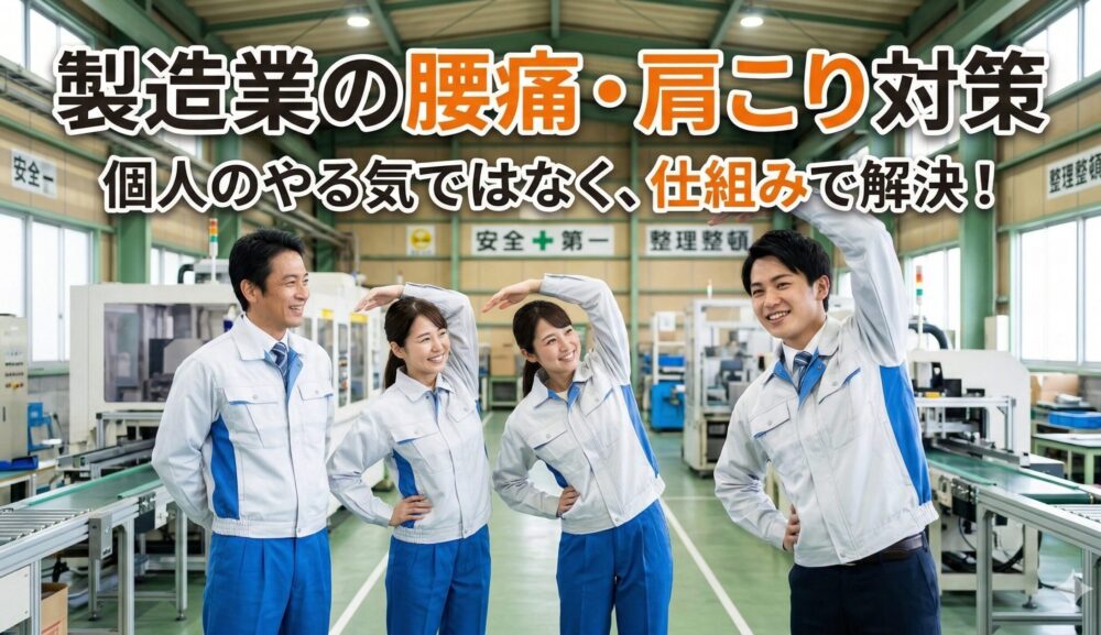 製造業で筋骨格系に起こりやすいリスクと対処法｜腰痛・肩こりを防ぐには？