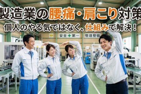 製造業で筋骨格系に起こりやすいリスクと対処法｜腰痛・肩こりを防ぐには？