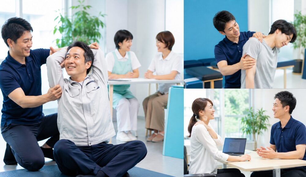 【職場の腰痛・肩凝りに強い】個人のケアから、組織を元気にする！訪問コンディショニングサポート