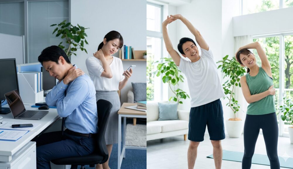 肩こりの原因とは？改善するためのストレッチと日常生活でできる対策