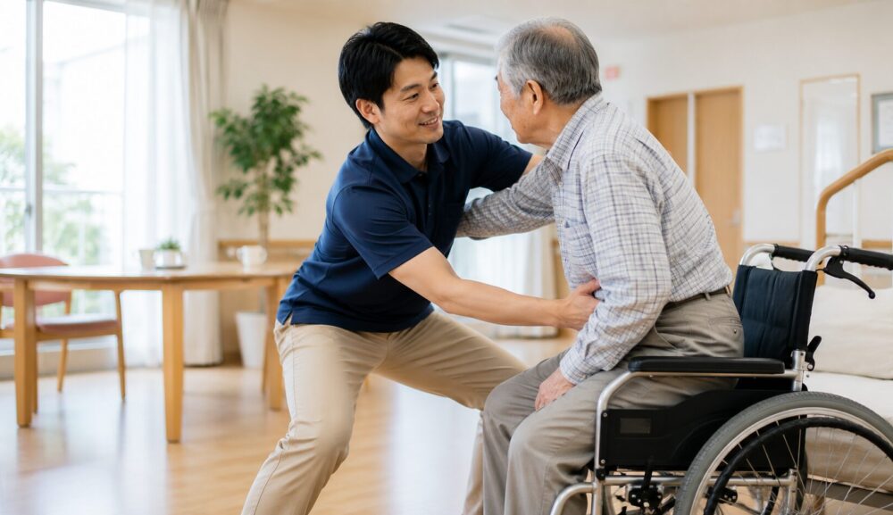 介護職員向けストレッチ｜腰痛を防ぐための身体の使い方と介助動作